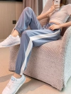 2022 New Ice silk sportswear pants for women, loose and tight-fitting summer, slim 9-inch casual pants, slimming and versatile Harem pants Item Picture